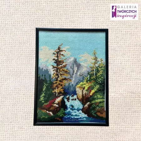 Obraz potok górski  - 25 x 19 cm